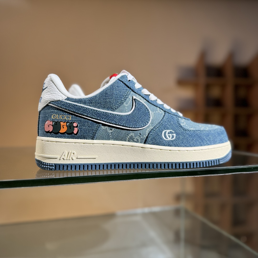 260 Nike Air Force 1'07 Low 古驰联名 青蓝牛仔 空军一号低帮休闲板鞋 SC0601-561