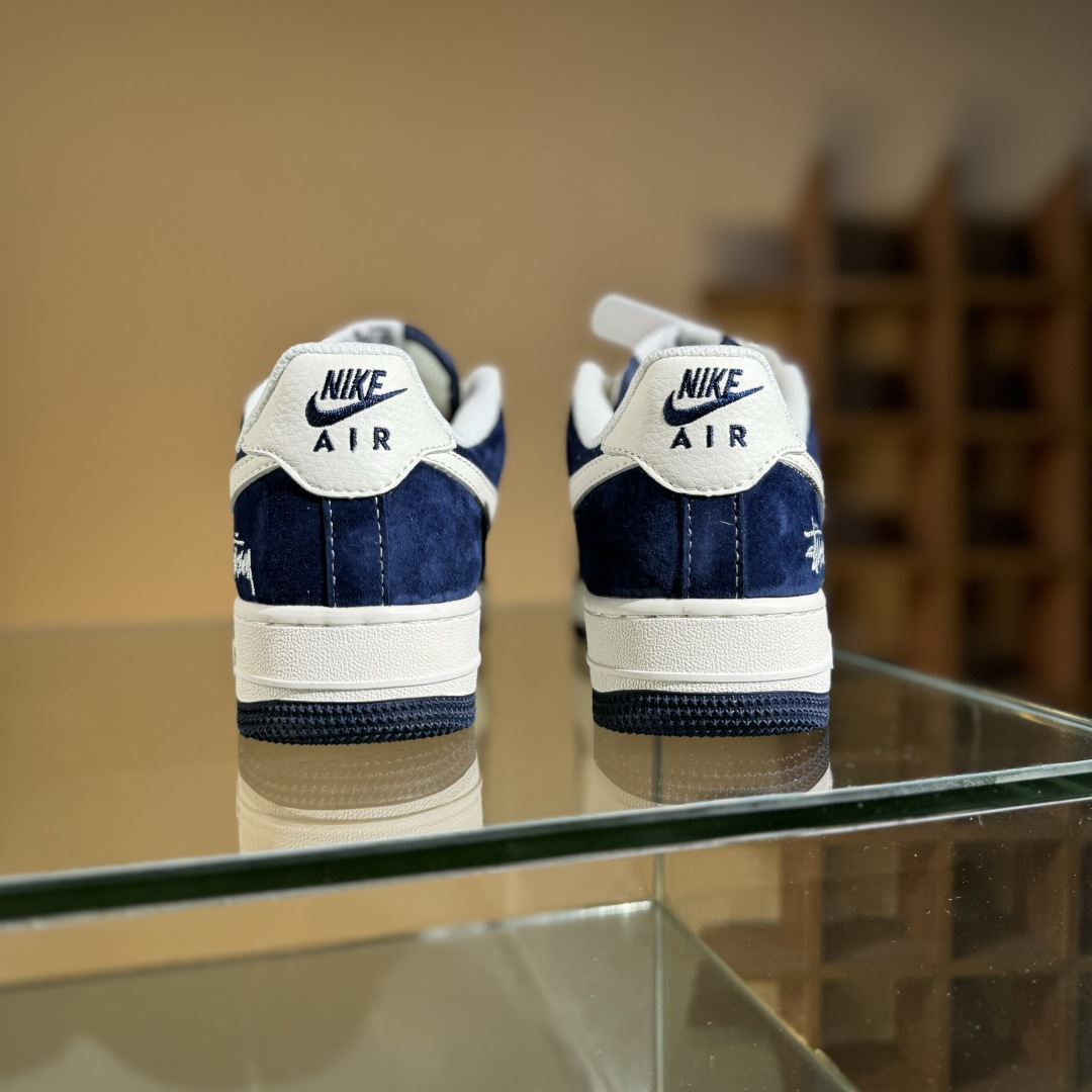 260 Nike Air Force 1'07 Low 斯图西联名 海军蓝 空军一号低帮休闲板鞋 SM6188-673