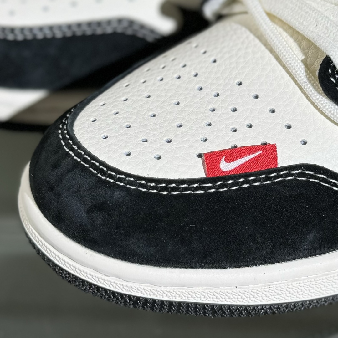 300 Air Jordan 1 Low AJ1 乔1 LV联名 黑脚趾抽绳 高端定制 低帮复古篮球鞋 YX5066-383