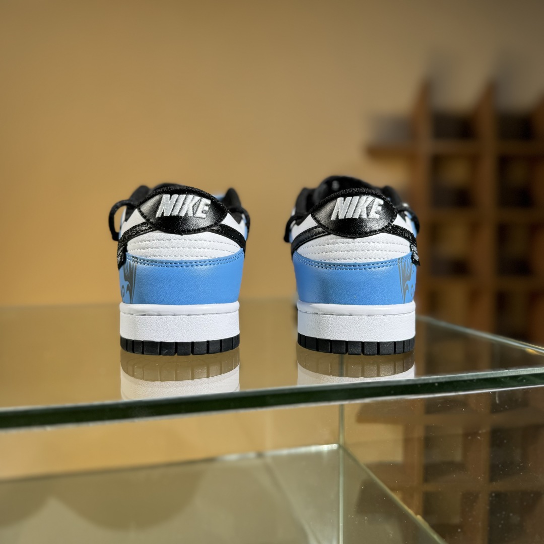 220 Nike SB Dunk Low 白黑蓝 绑带 低帮休闲板鞋 DD1391-100