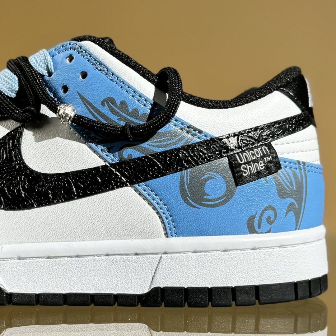 220 Nike SB Dunk Low 白黑蓝 绑带 低帮休闲板鞋 DD1391-100