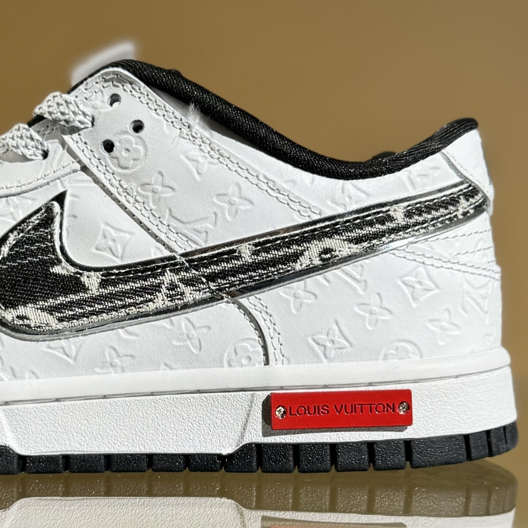 260 NIKE SB Dunk Low RETRO x Louis Vuitt白黑牛仔满印满天星 DS6608-002