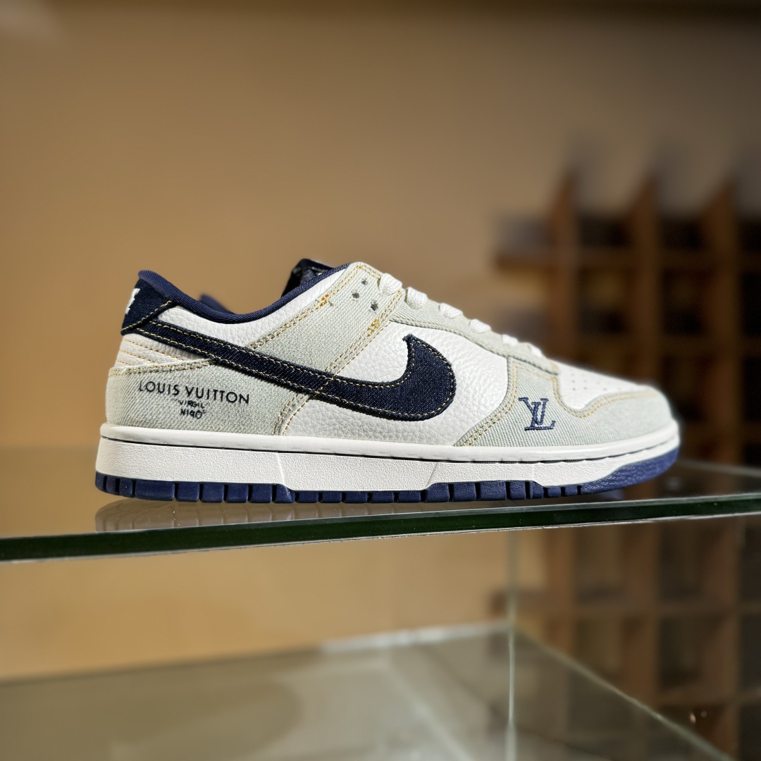 280 Nike SB Dunk Low LV联名 青蓝牛仔 高端定制 低帮休闲板鞋 SC0601-450