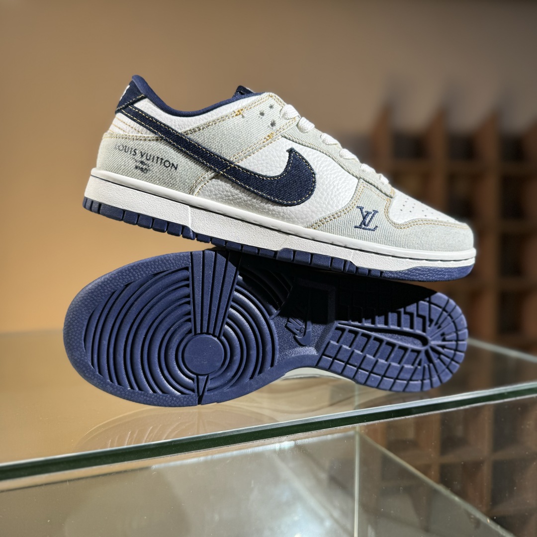 280 Nike SB Dunk Low LV联名 青蓝牛仔 高端定制 低帮休闲板鞋 SC0601-450