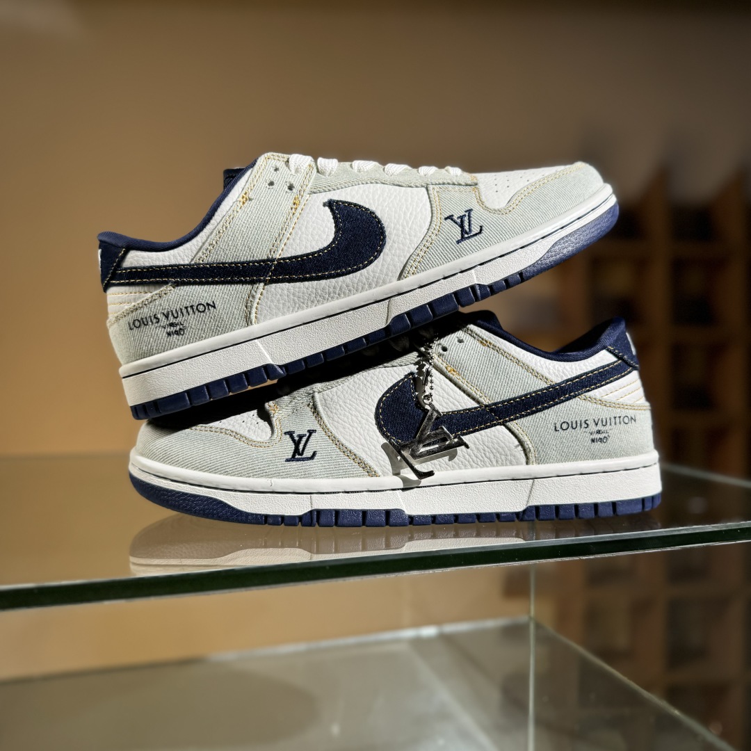 280 Nike SB Dunk Low LV联名 青蓝牛仔 高端定制 低帮休闲板鞋 SC0601-450