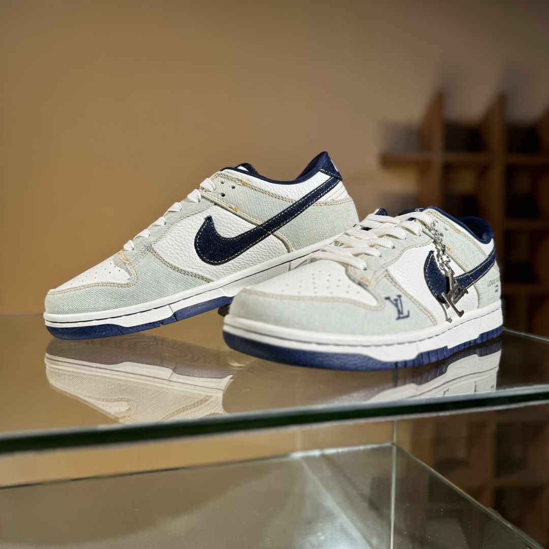 280 Nike SB Dunk Low LV联名 青蓝牛仔 高端定制 低帮休闲板鞋 SC0601-450