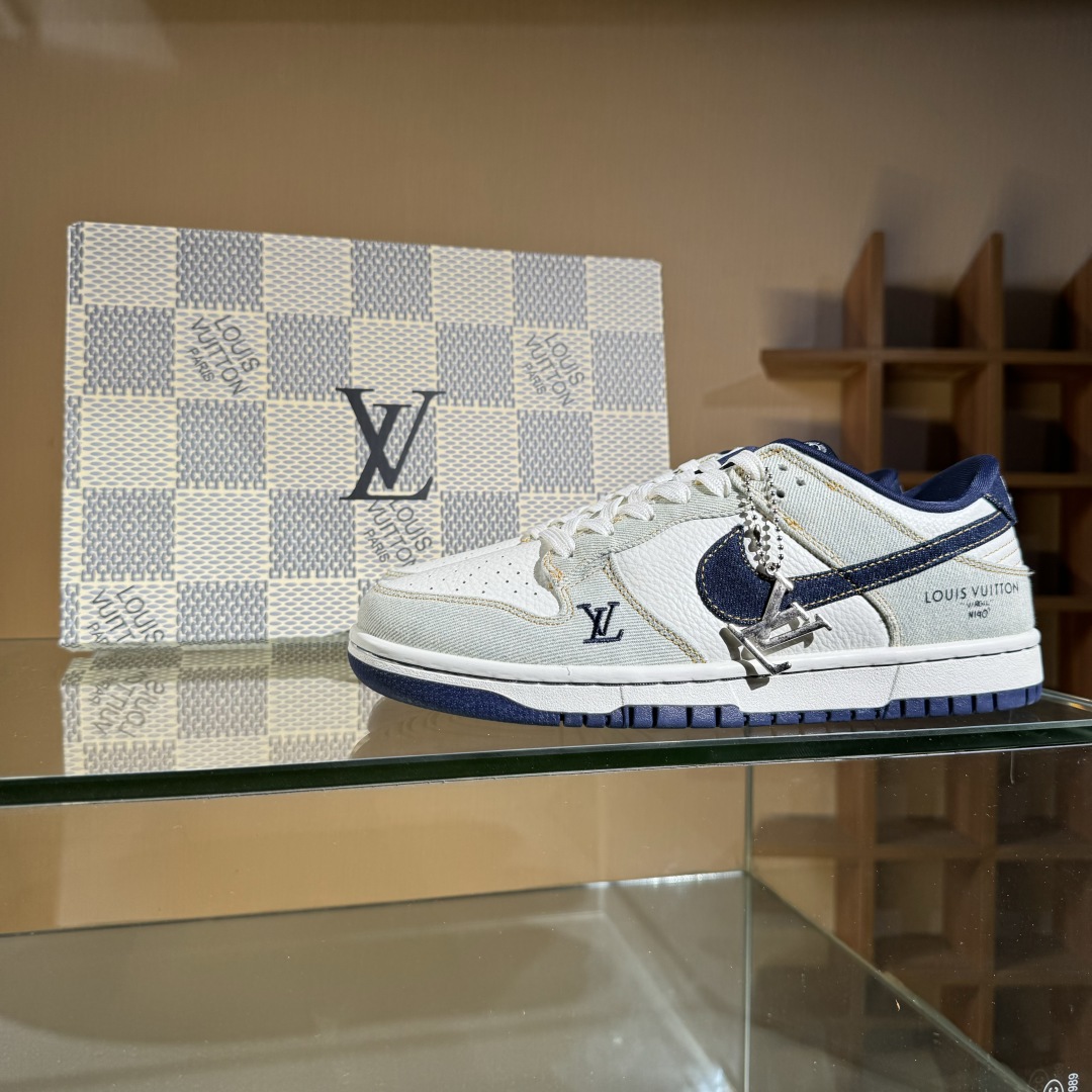 280 Nike SB Dunk Low LV联名 青蓝牛仔 高端定制 低帮休闲板鞋 SC0601-450