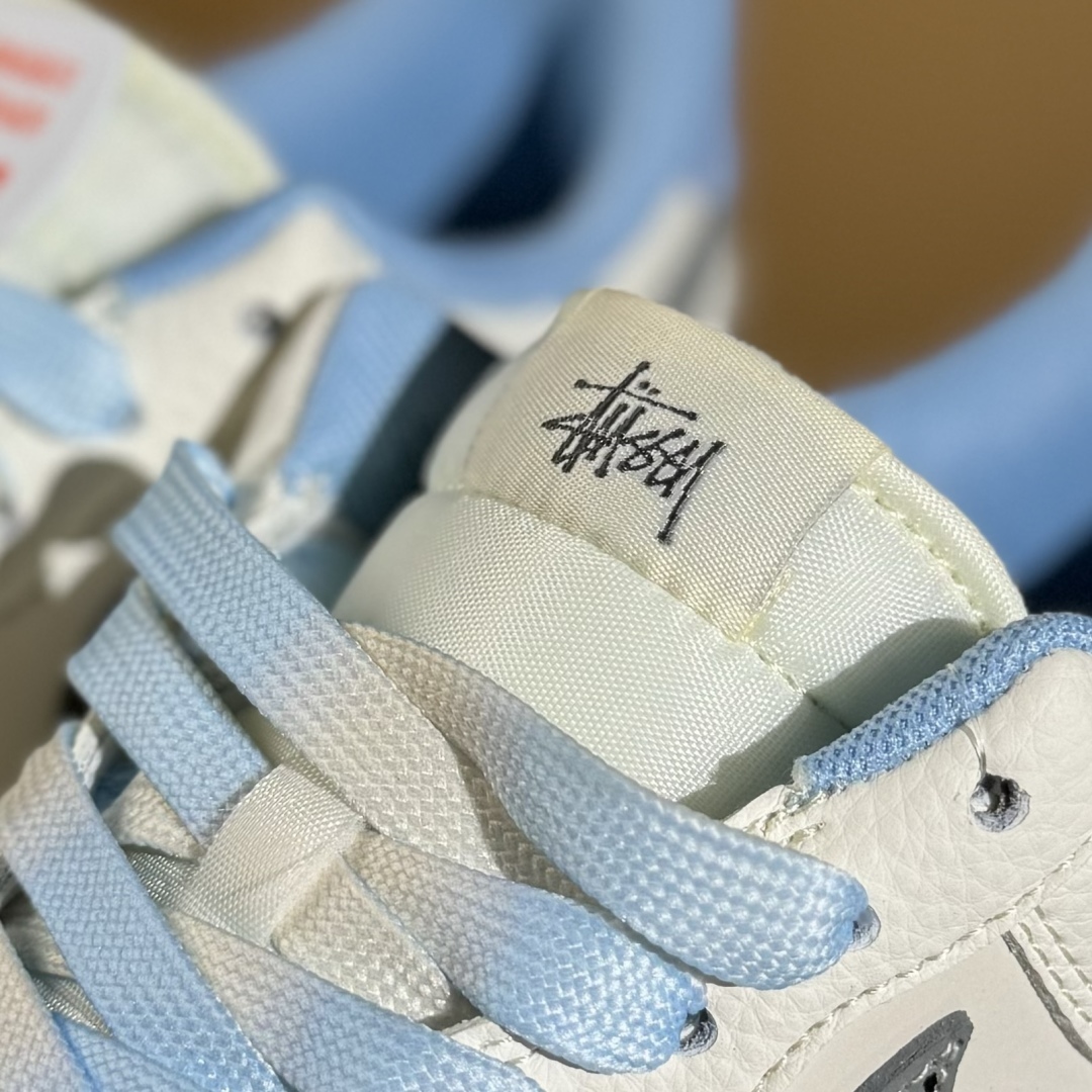260 Nike Air Force 1'07 Low 斯图西联名 骷髅米灰蓝 空军一号低帮休闲板鞋 QW5606-269