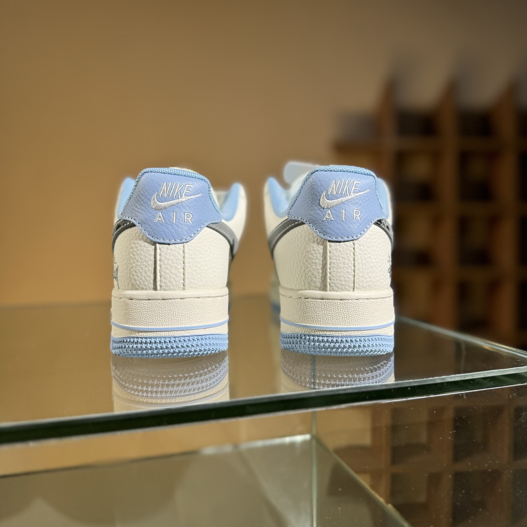 260 Nike Air Force 1'07 Low 斯图西联名 骷髅米灰蓝 空军一号低帮休闲板鞋 QW5606-269