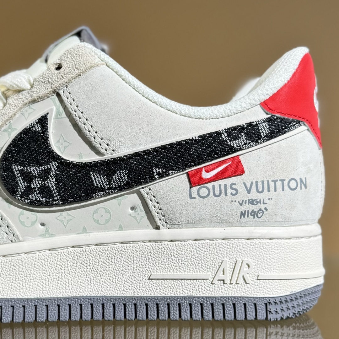 260 Nike Air Force 1'07 Low LV联名 猪八米灰红 空军一号低帮休闲板鞋 MZ9588-806