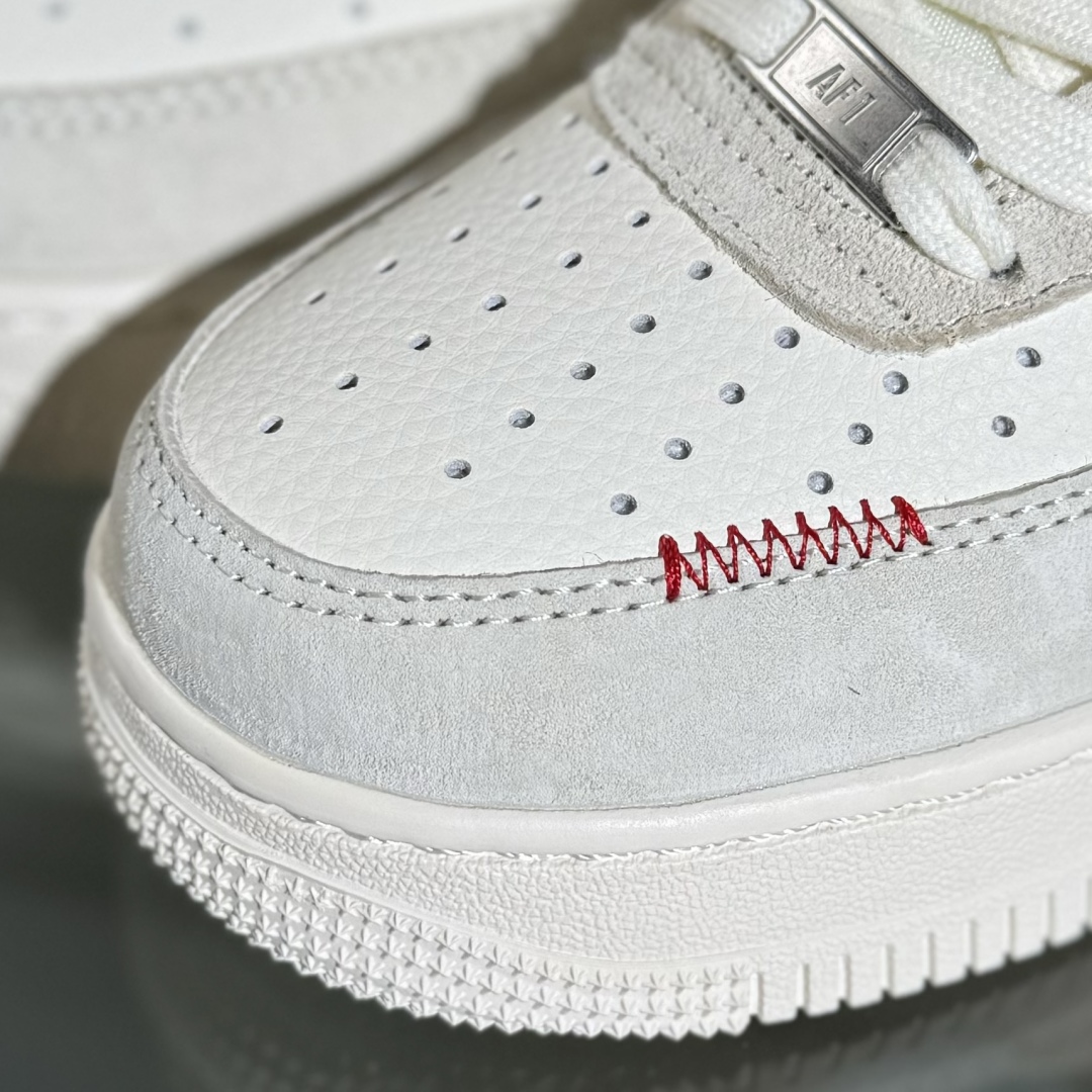 260 Nike Air Force 1'07 Low LV联名 猪八米灰红 空军一号低帮休闲板鞋 MZ9588-806