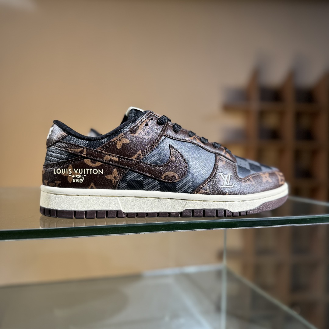 280 Nike SB Dunk Low LV联名 灰咖啡 高端定制 低帮休闲板鞋 SC0601-453