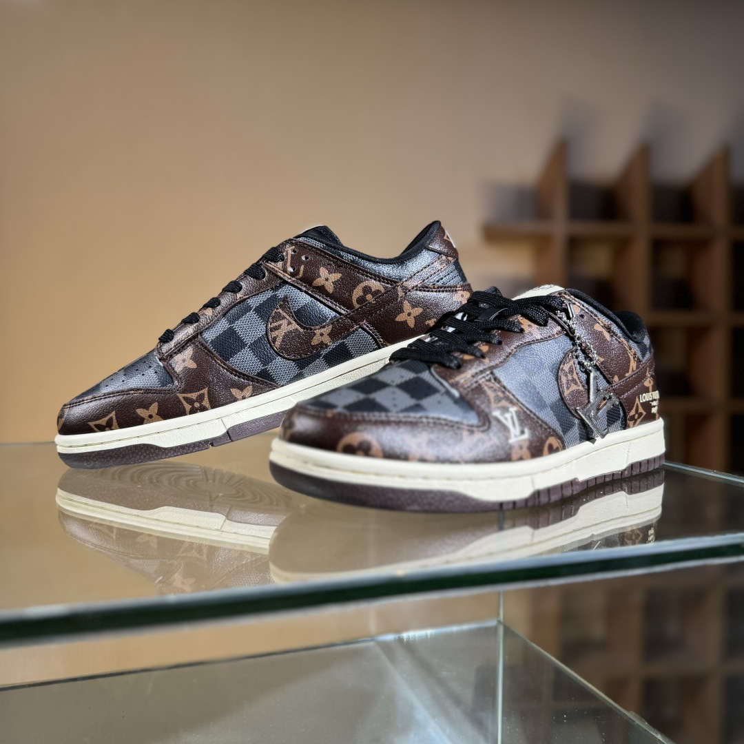 280 Nike SB Dunk Low LV联名 灰咖啡 高端定制 低帮休闲板鞋 SC0601-453