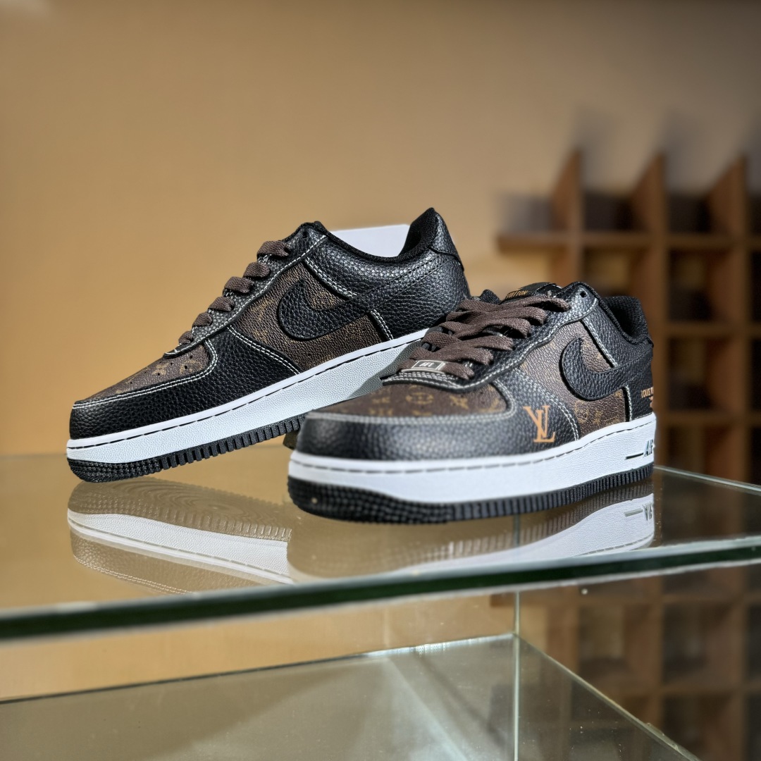 260 Nike Air Force 1'07 Low LV联名 经典黑棕 空军一号低帮休闲板鞋 CZ3986-002