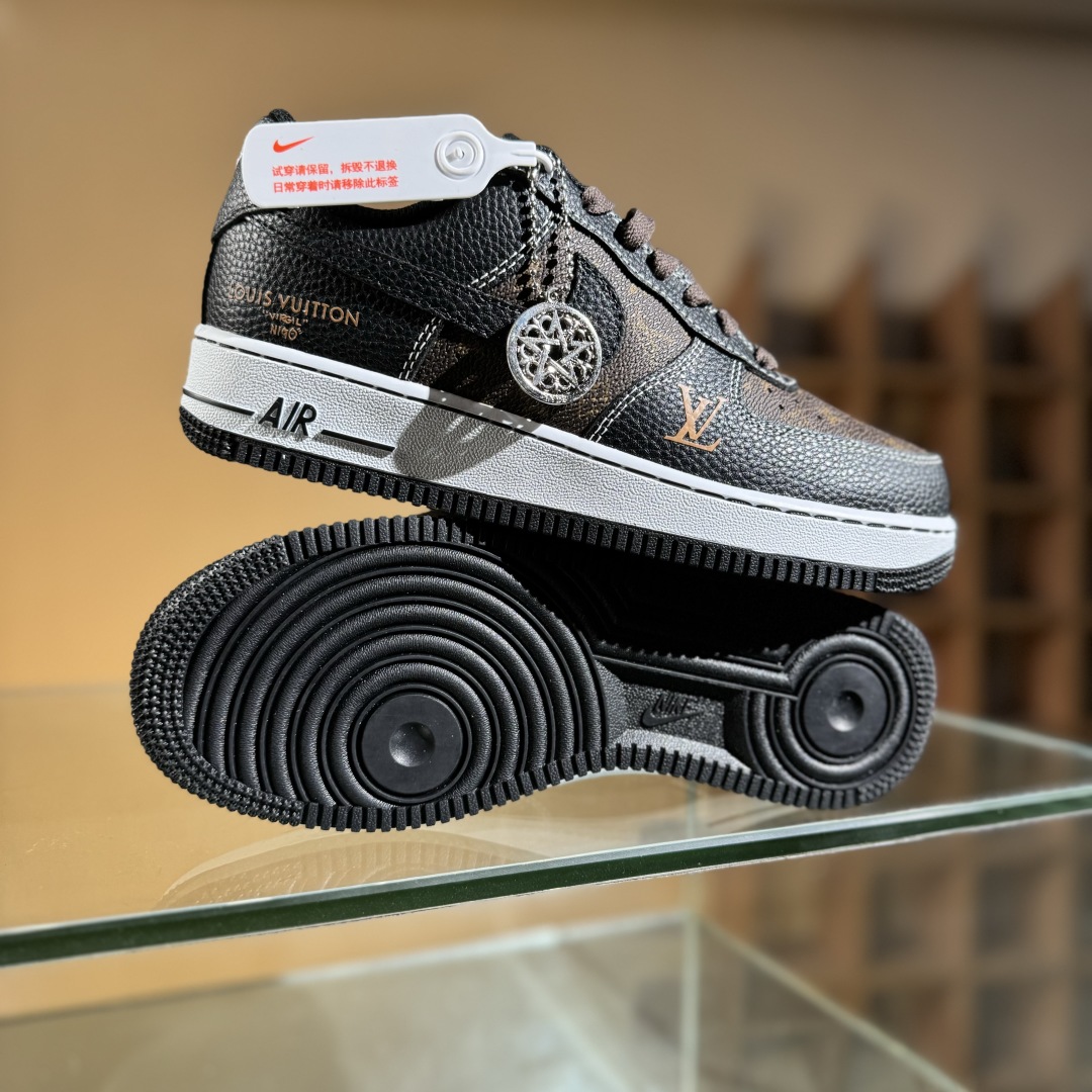 260 Nike Air Force 1'07 Low LV联名 经典黑棕 空军一号低帮休闲板鞋 CZ3986-002