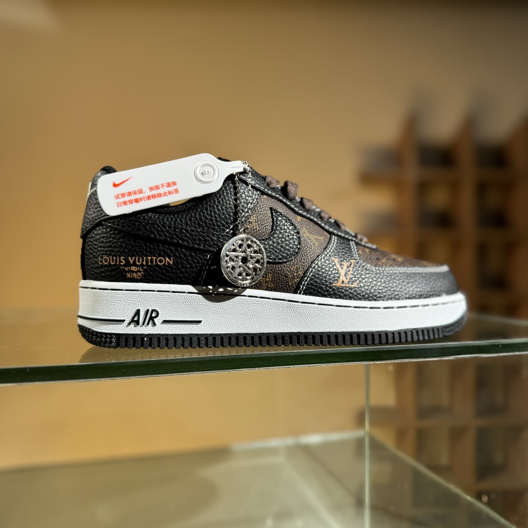 260 Nike Air Force 1'07 Low LV联名 经典黑棕 空军一号低帮休闲板鞋 CZ3986-002