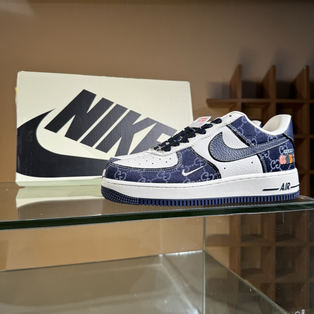 260 Nike Air Force 1'07 Low 古驰联名 藏蓝牛仔 空军一号低帮休闲板鞋 SC0601-568