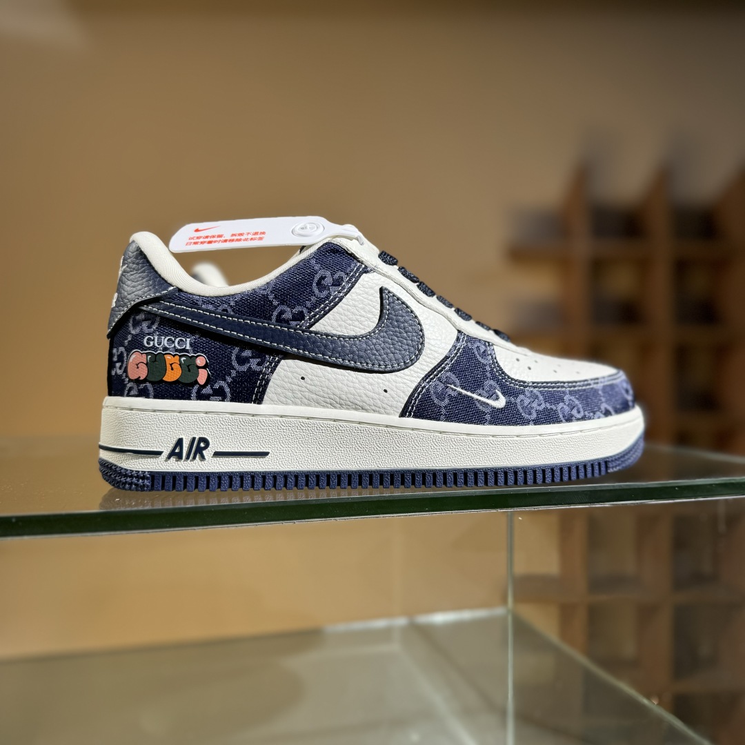 260 Nike Air Force 1'07 Low 古驰联名 藏蓝牛仔 空军一号低帮休闲板鞋 SC0601-568