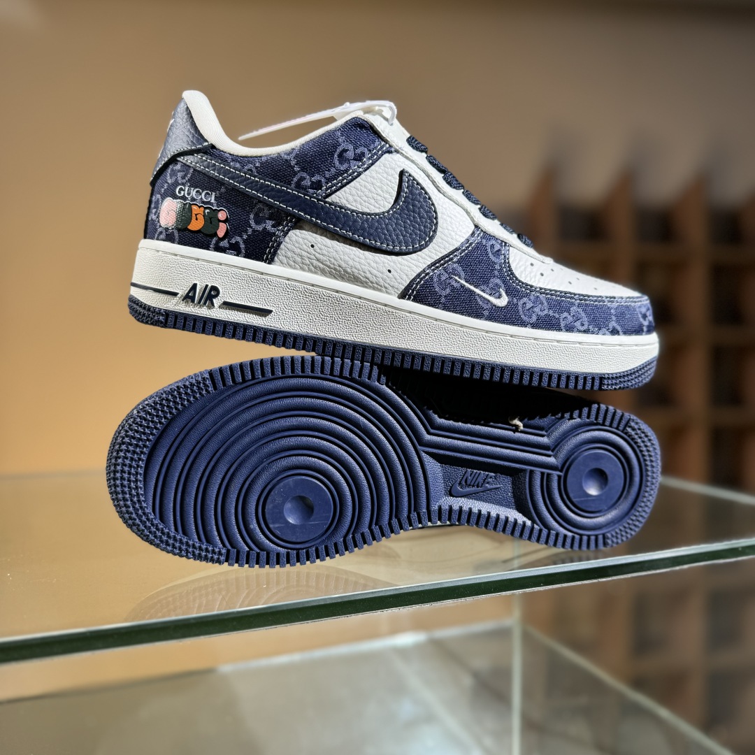 260 Nike Air Force 1'07 Low 古驰联名 藏蓝牛仔 空军一号低帮休闲板鞋 SC0601-568