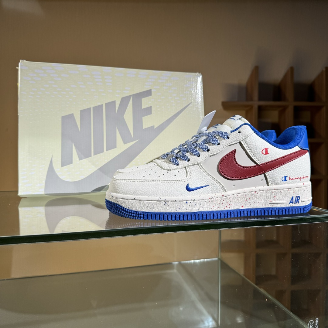 260 Nike Air Force 1'07 Low 冠军联名 米蓝红 空军一号低帮休闲板鞋 QW5606-266
