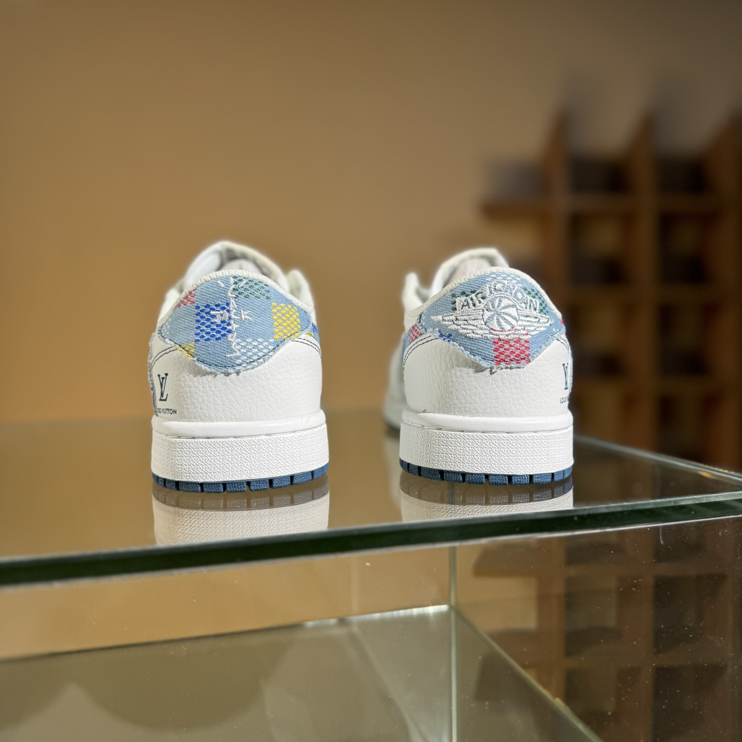 280 Travis Scott x Fragment Design x Air Jordan 1 Low SP AJ1 乔1 LV联名 黑线彩勾 低帮文化休闲板鞋 DZ5899-011