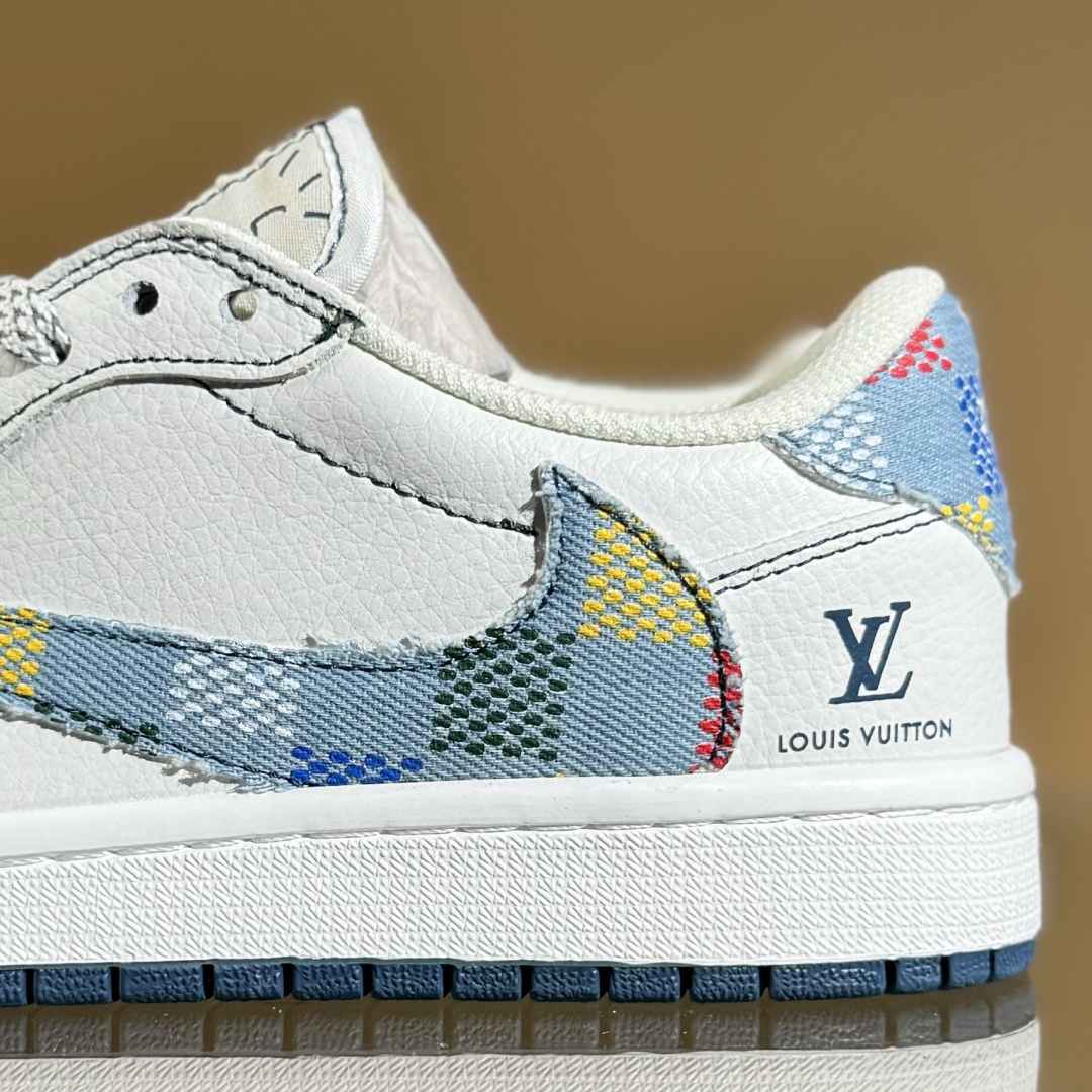 280 Travis Scott x Fragment Design x Air Jordan 1 Low SP AJ1 乔1 LV联名 黑线彩勾 低帮文化休闲板鞋 DZ5899-011