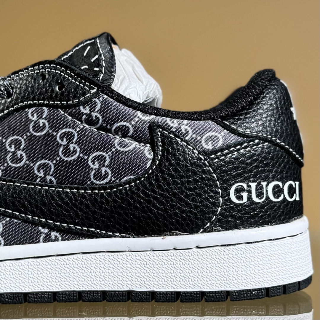 280 Travis Scott x Fragment Design x Air Jordan 1 Low SP AJ1 乔1 古驰联名 黑荔纹 低帮文化休闲板鞋 DZ5899-002