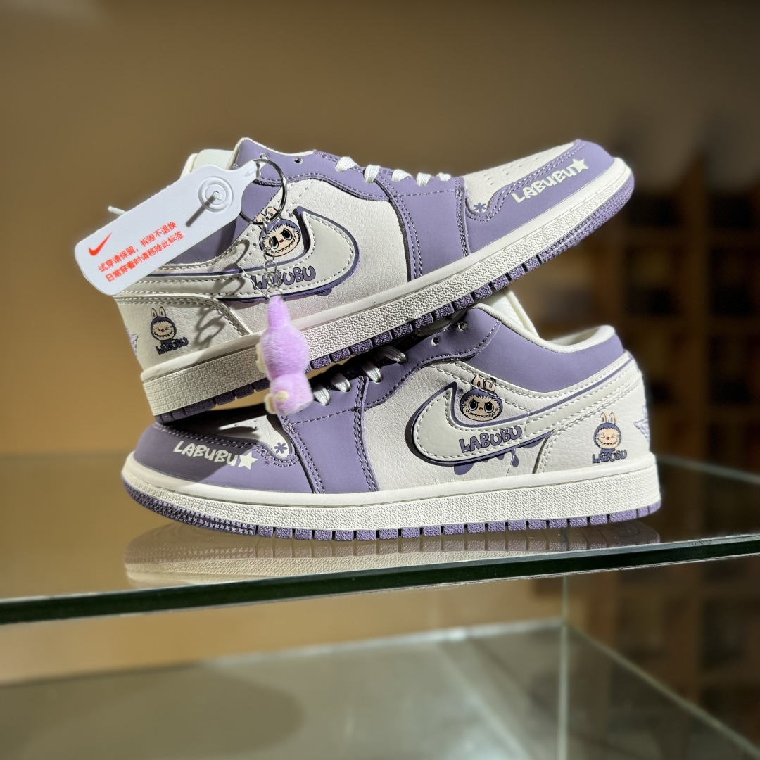 280 Air Jordan 1 Retro Low x LABUBU 米紫拉布布  QR2025-005