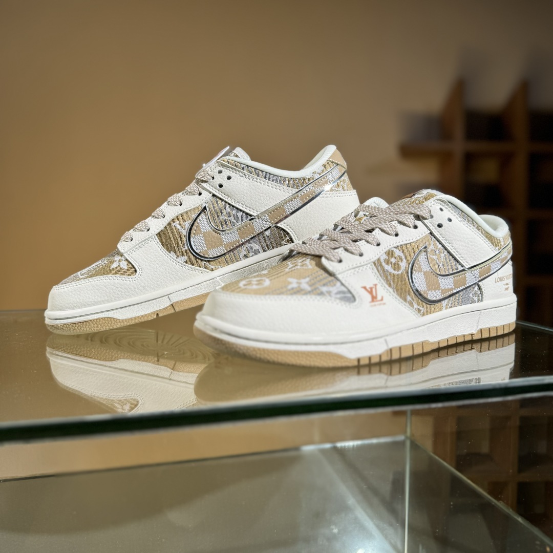 260 Nike SB Dunk Low “路易威登LV联名---帆布印花” 低帮休闲运动板鞋  DS6608-006