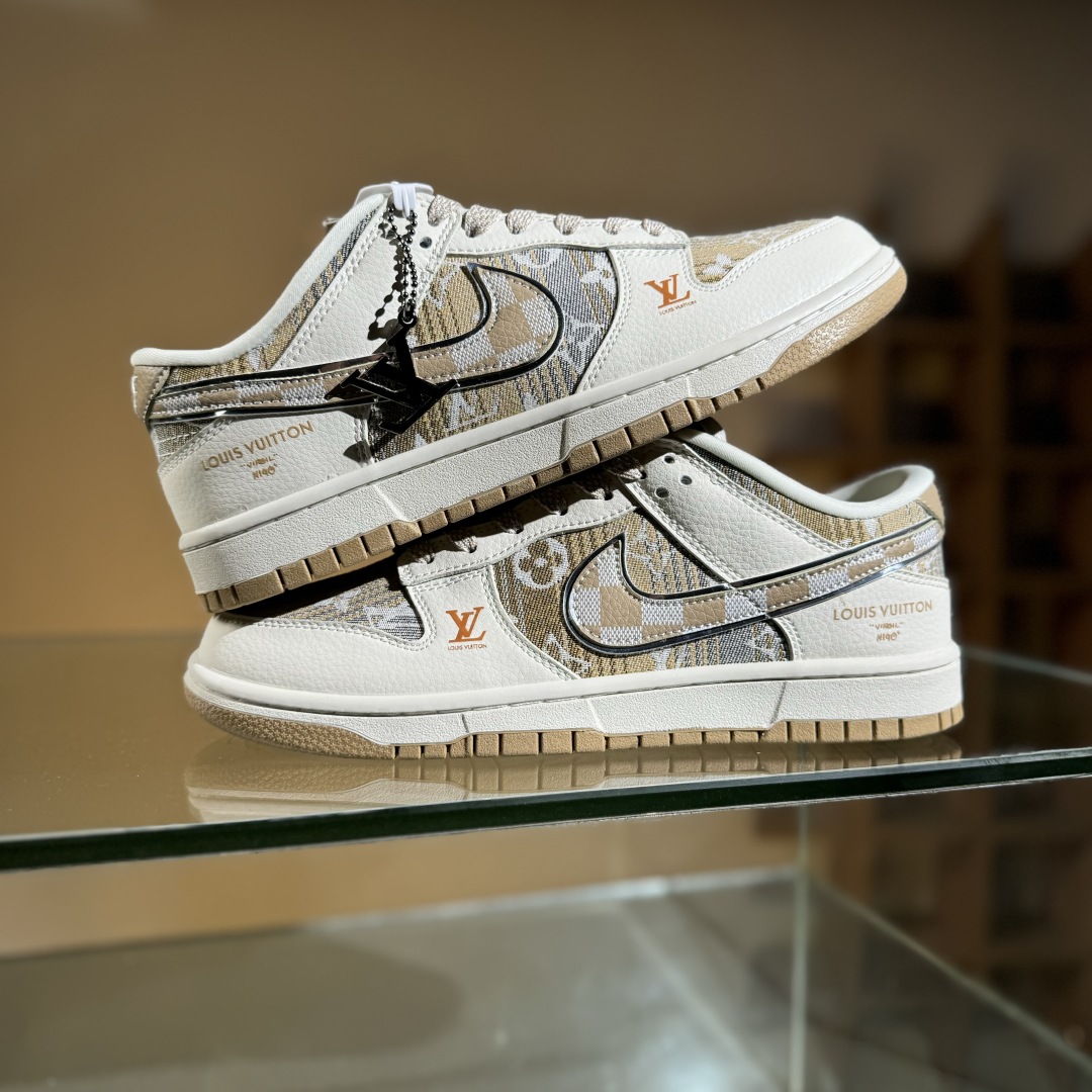 260 Nike SB Dunk Low “路易威登LV联名---帆布印花” 低帮休闲运动板鞋  DS6608-006