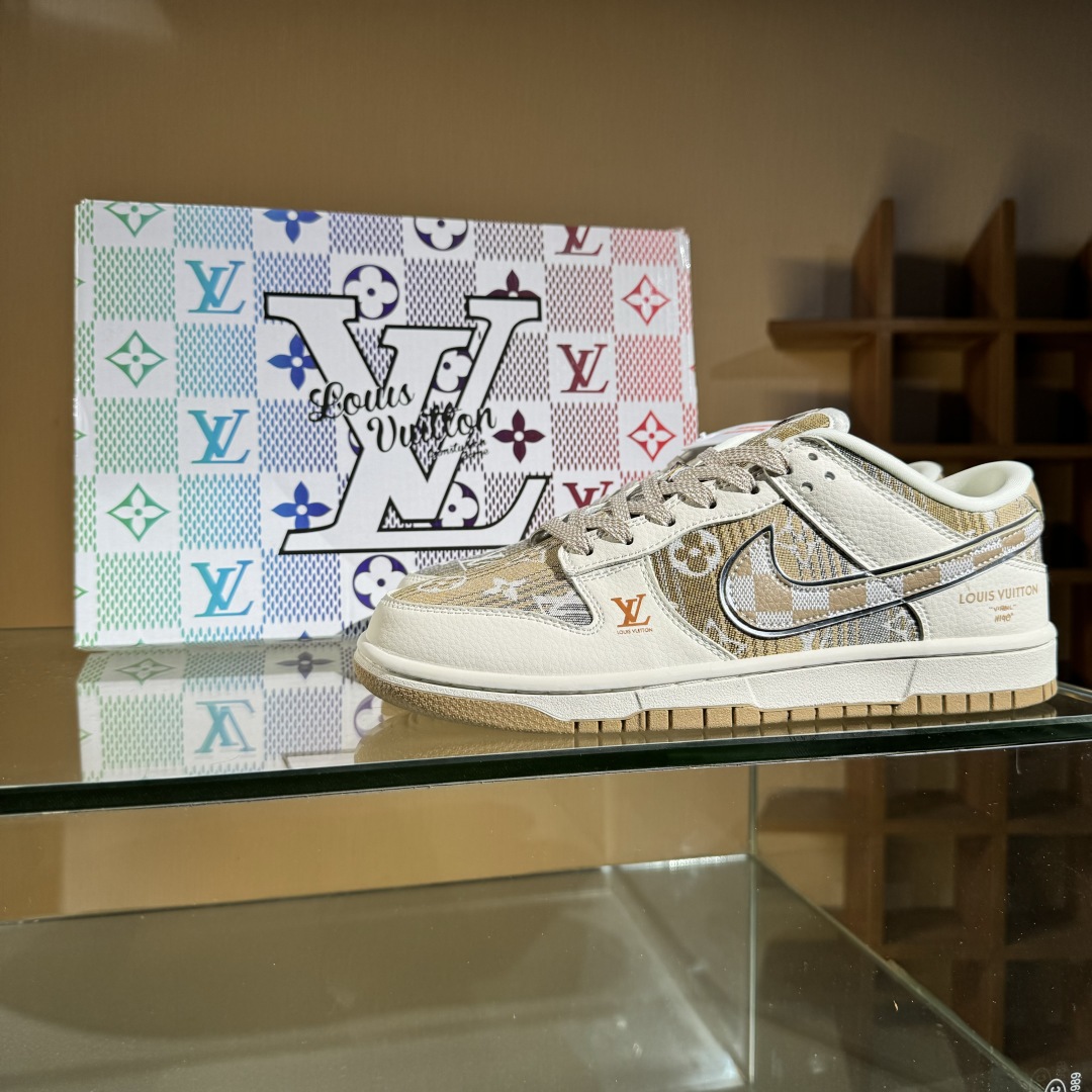 260 Nike SB Dunk Low “路易威登LV联名---帆布印花” 低帮休闲运动板鞋  DS6608-006