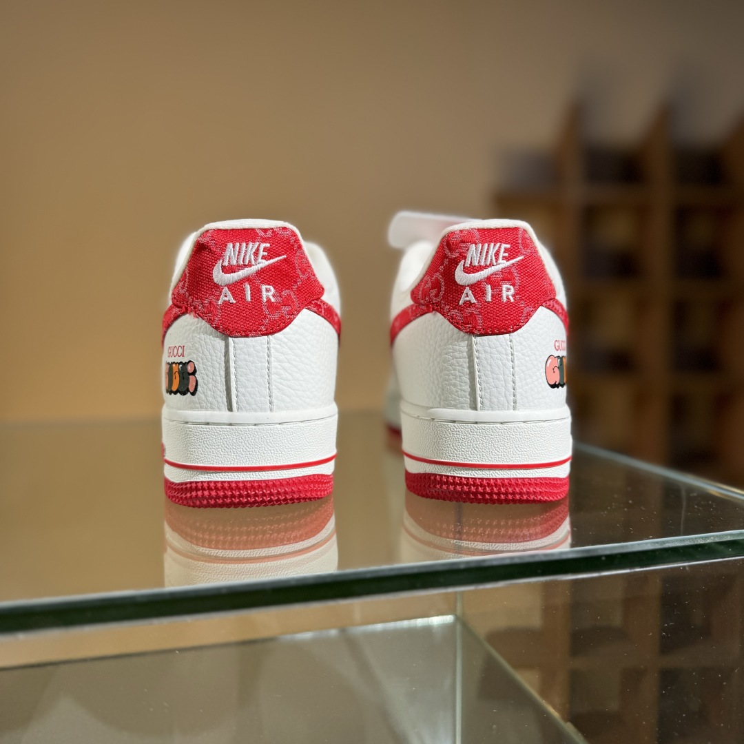 260 Nike Air Force 1'07 Low 古驰联名 白红 空军一号低帮休闲板鞋 SC0601-570