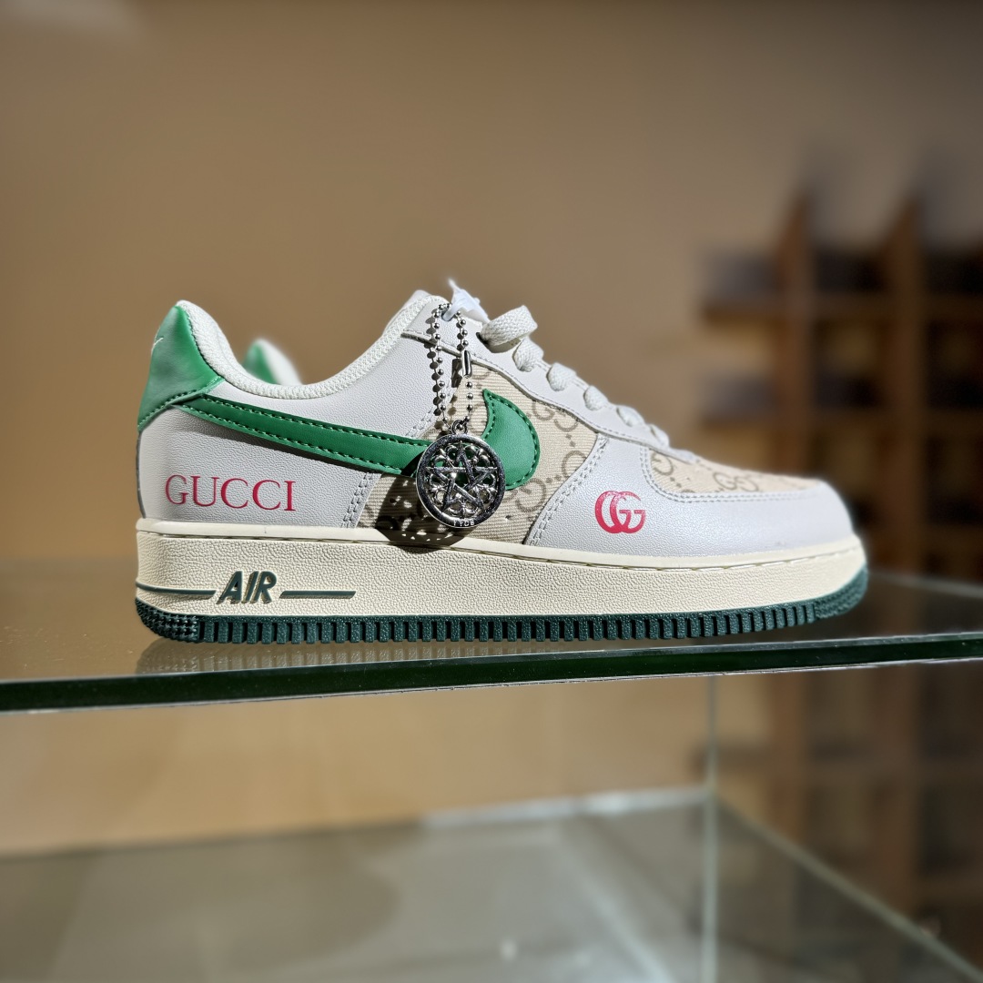 260 Nike Air Force 1'07 Low 古驰联名 灰绿勾 空军一号低帮休闲板鞋 AH8462-003