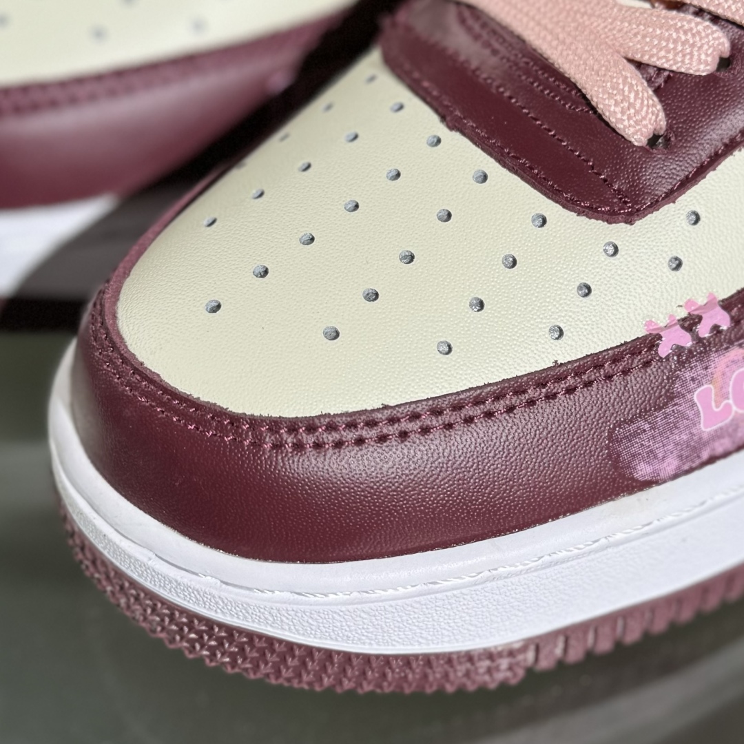 260 Nike Air Force 1'07 Low ”Berry Red” 手绘涂鸦 莓红漫绘 空军一号低帮休闲运动板鞋 FD9925-611