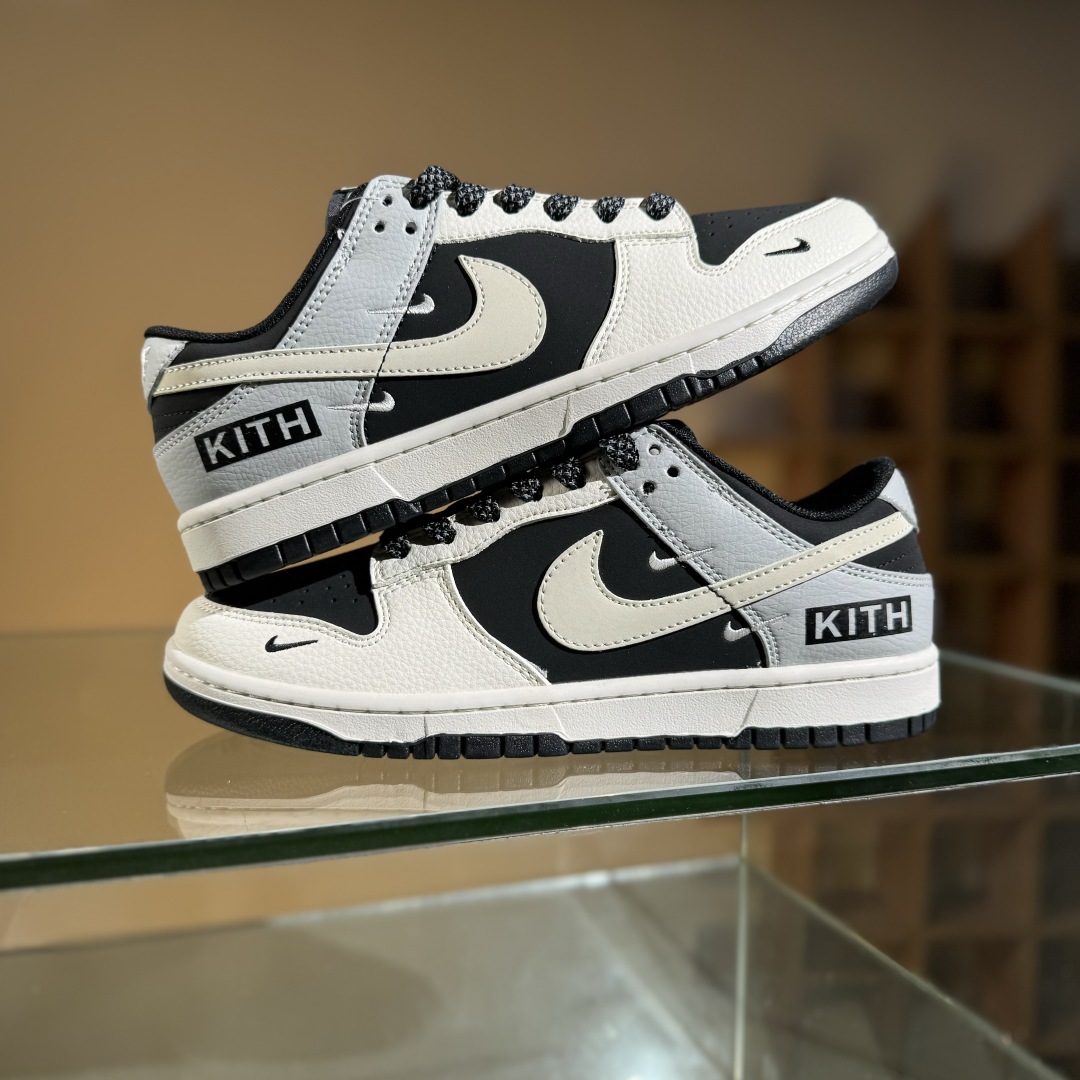 280 Nike SB Dunk Low Kith联名 米黑灰三勾 空军一号低帮休闲板鞋 QW5836-012