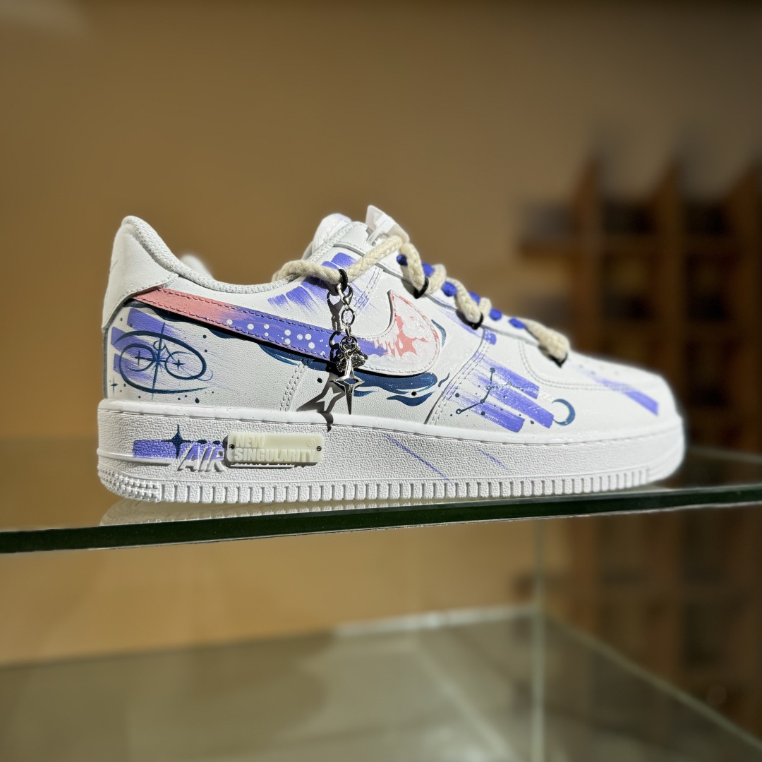 260 Nike Air Force 1'07 Low ”Cancer” 手绘涂鸦十二星座系列 巨蟹座 空军一号低帮休闲板鞋