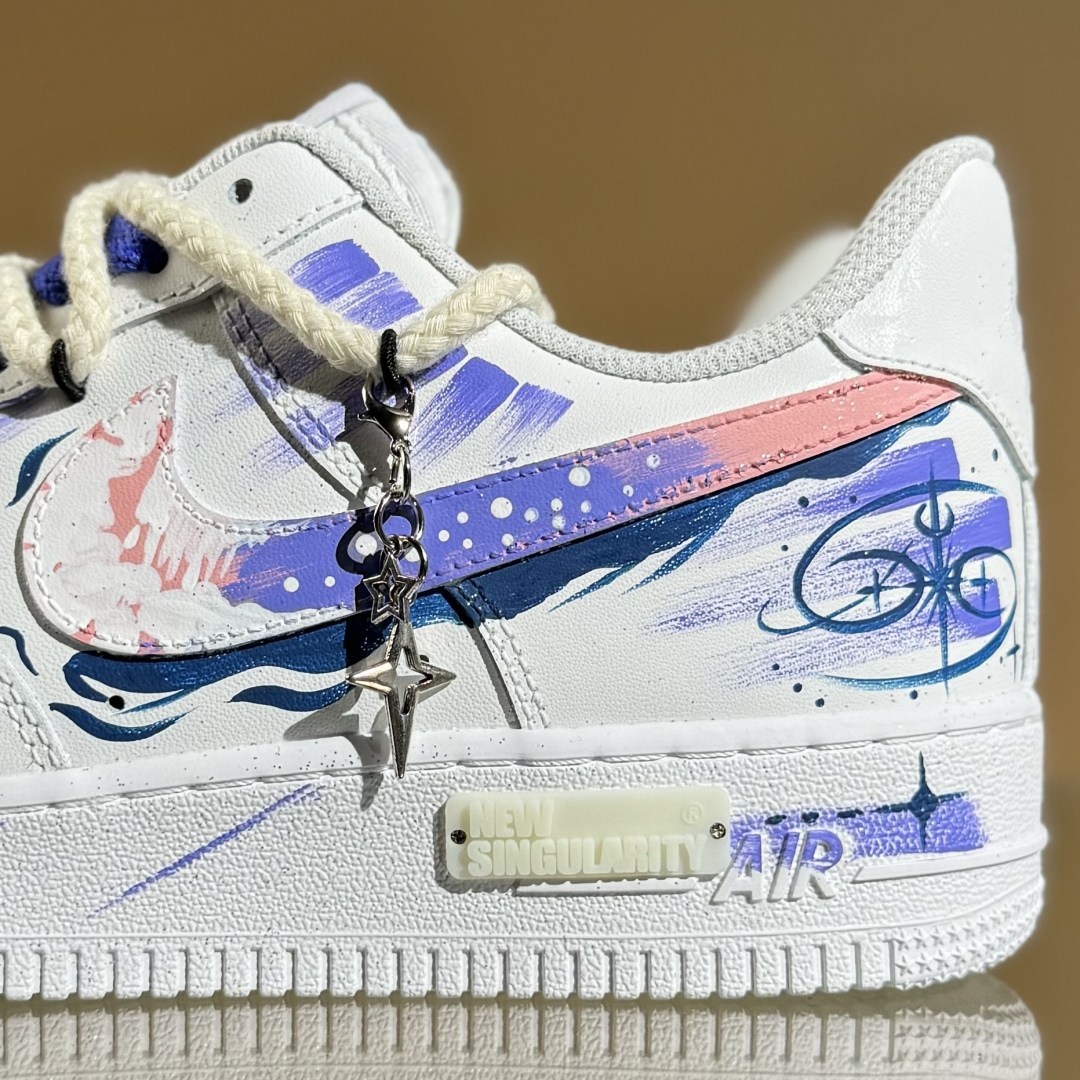 260 Nike Air Force 1'07 Low ”Cancer” 手绘涂鸦十二星座系列 巨蟹座 空军一号低帮休闲板鞋