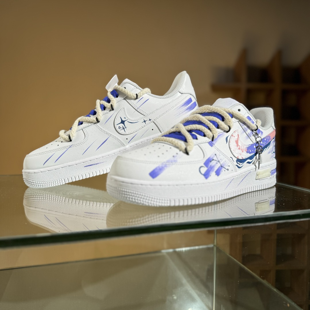 260 Nike Air Force 1'07 Low ”Cancer” 手绘涂鸦十二星座系列 巨蟹座 空军一号低帮休闲板鞋