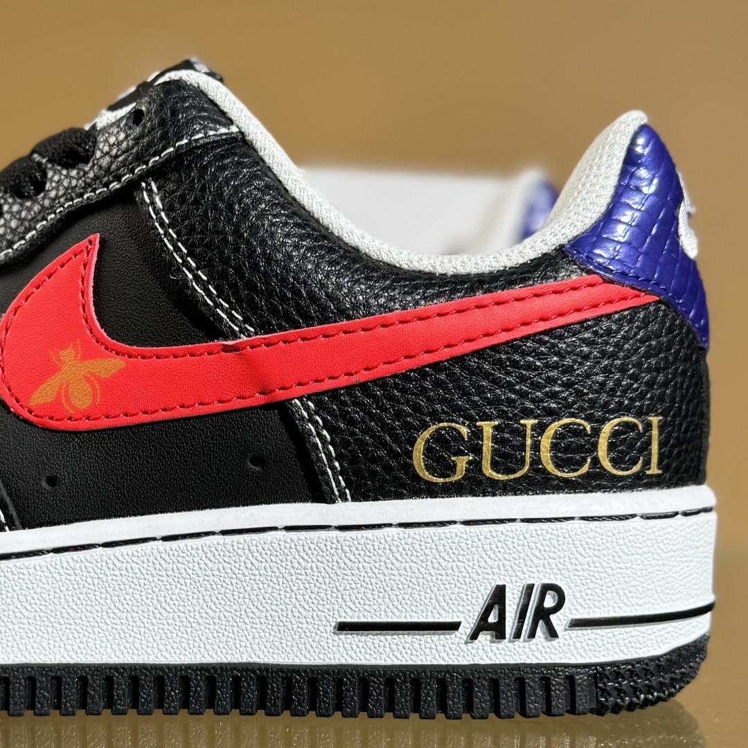 260 Nike Air Force 1'07 Low 古驰联名 黑红勾 空军一号低帮休闲板鞋 AH8462-001