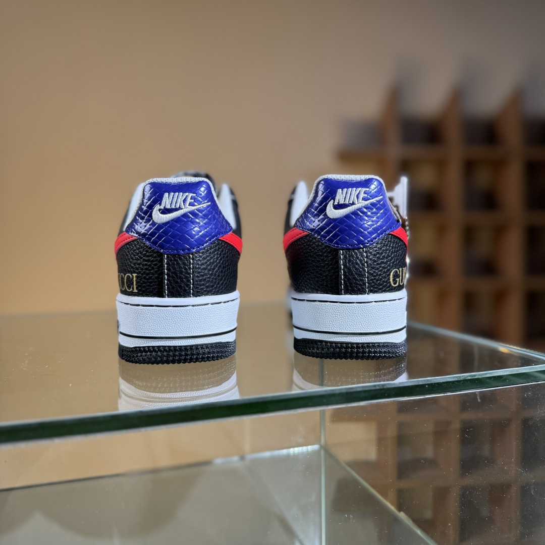 260 Nike Air Force 1'07 Low 古驰联名 黑红勾 空军一号低帮休闲板鞋 AH8462-001