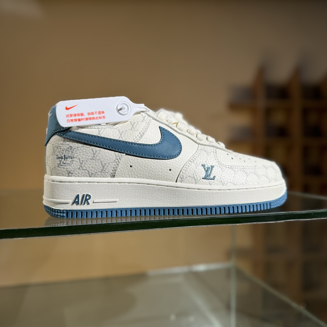 260 Nike Air Force 1'07 Low LV联名 海湾蓝印花 空军一号低帮休闲板鞋 BZ6880-105