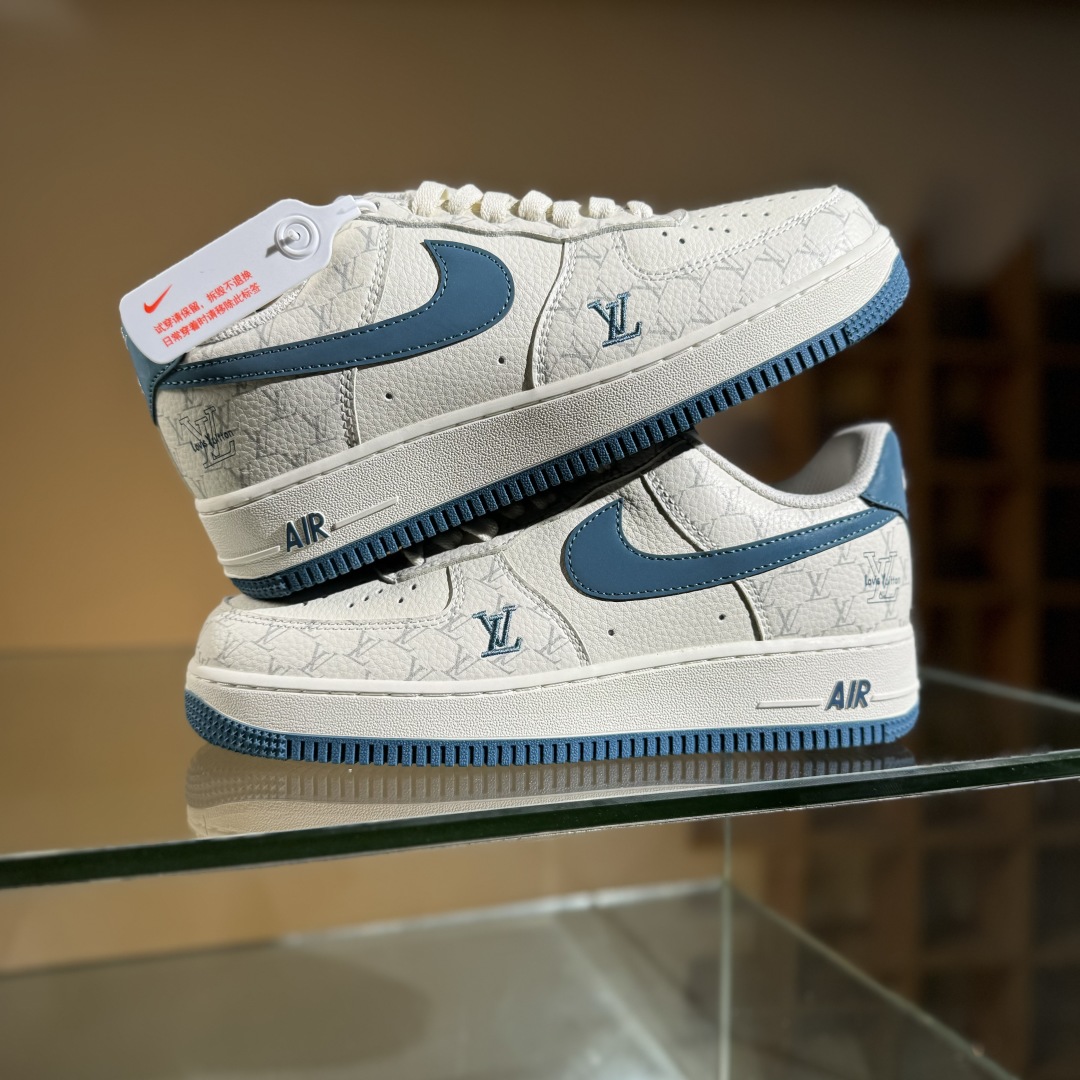 260 Nike Air Force 1'07 Low LV联名 海湾蓝印花 空军一号低帮休闲板鞋 BZ6880-105