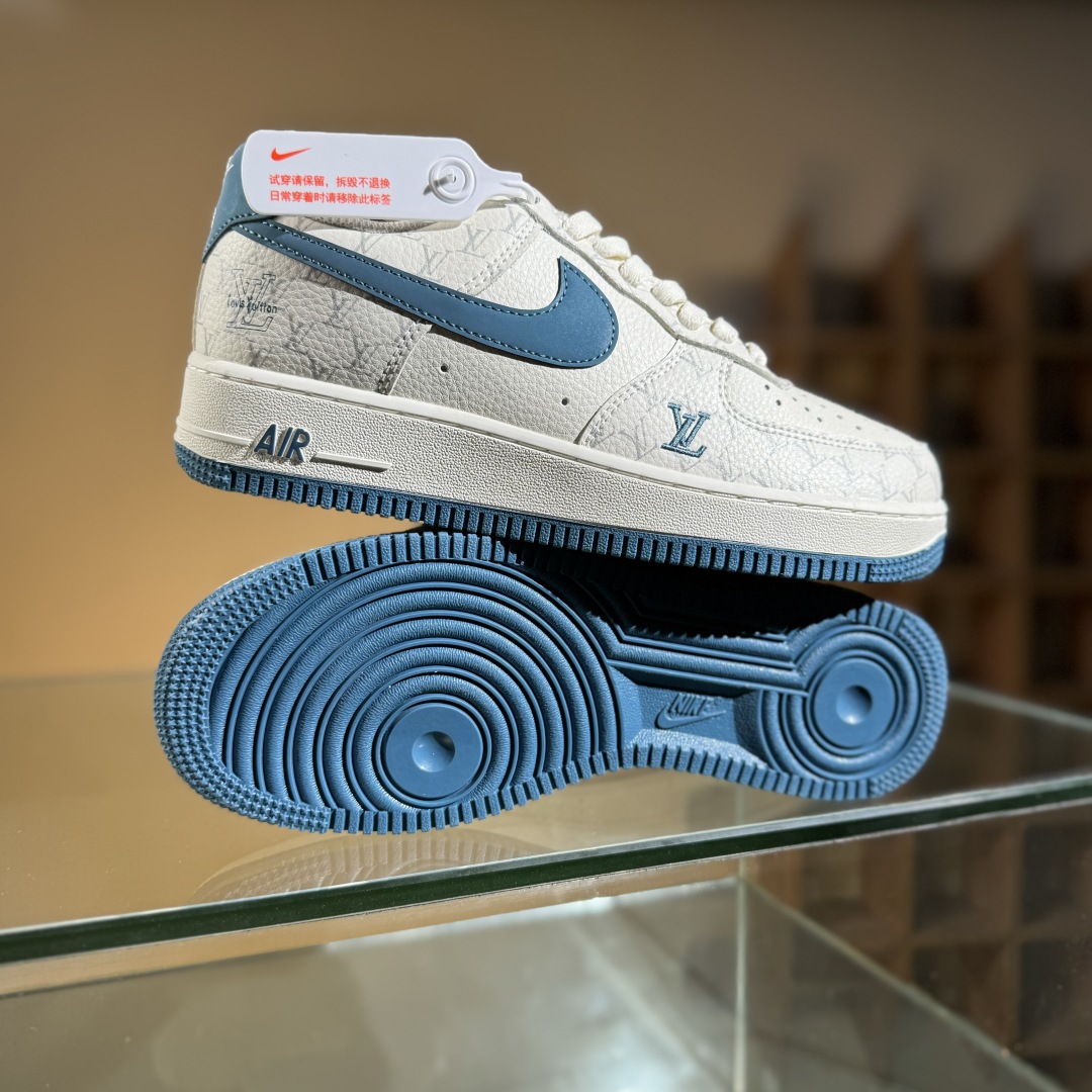 260 Nike Air Force 1'07 Low LV联名 海湾蓝印花 空军一号低帮休闲板鞋 BZ6880-105