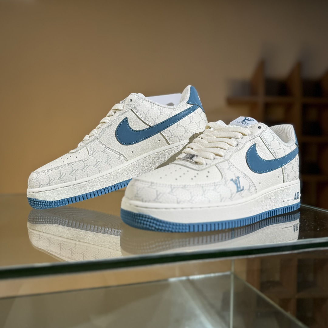 260 Nike Air Force 1'07 Low LV联名 海湾蓝印花 空军一号低帮休闲板鞋 BZ6880-105
