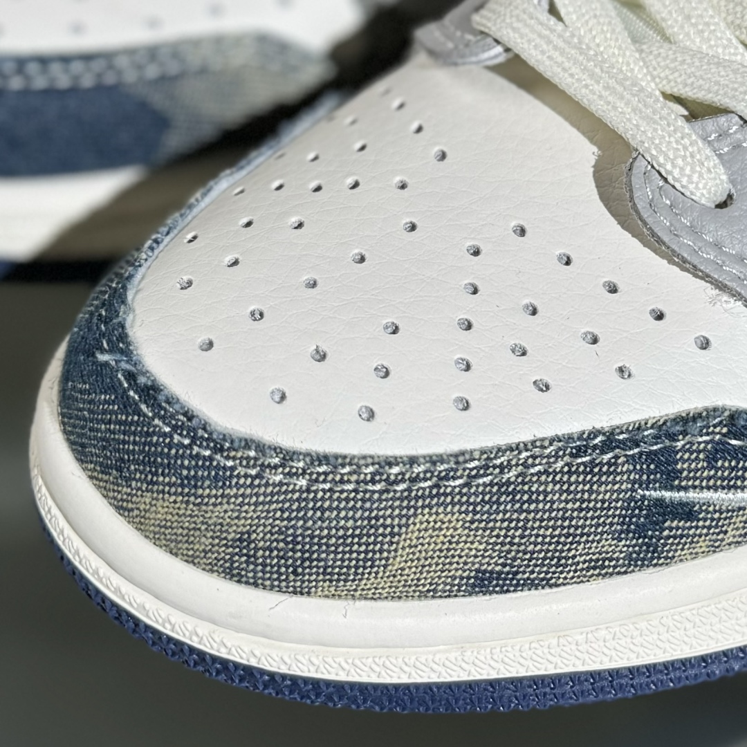280 Travis Scott x Fragment Design x Air Jordan 1 Low SP AJ1 乔1 LV联名 扎染牛仔 低帮文化休闲板鞋 LD2028-048