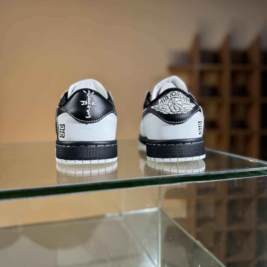280 Travis Scott x Fragment Design x Air Jordan 1 Low SP AJ1 乔1 纪梵希联名 泼墨米黑 低帮文化休闲板鞋 DZ5899-005