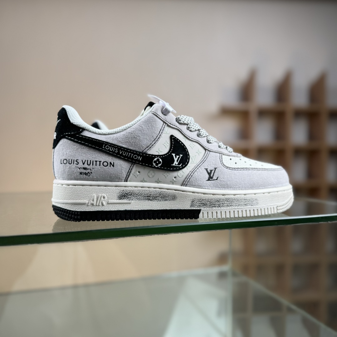 260 Nike Air Force 1'07 Low LV联名 双拼黑涂鸦 空军一号低帮休闲板鞋 CX5050-Y06