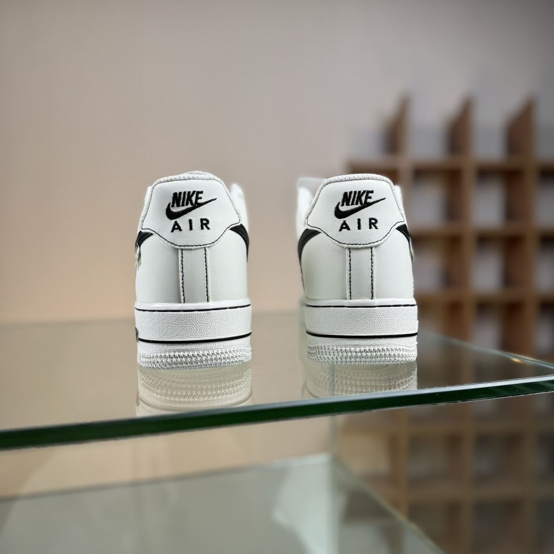 260 Nike Air Force 1'07 Low 做旧黑勾 空军一号低帮休闲板鞋 ZH0316-093
