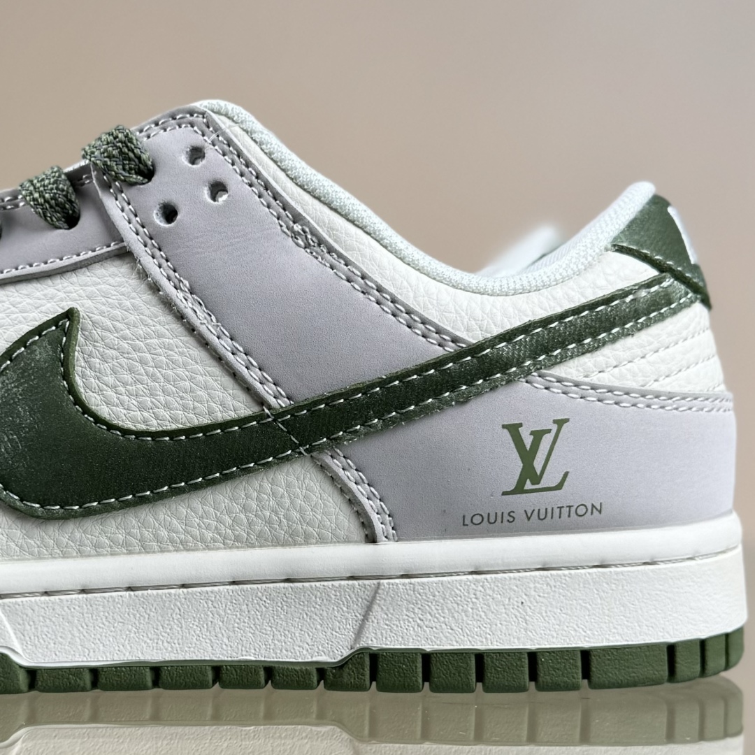 280 Nike SB Dunk Low LV联名 米灰军绿拼接  低帮休闲板鞋 JP1628-031