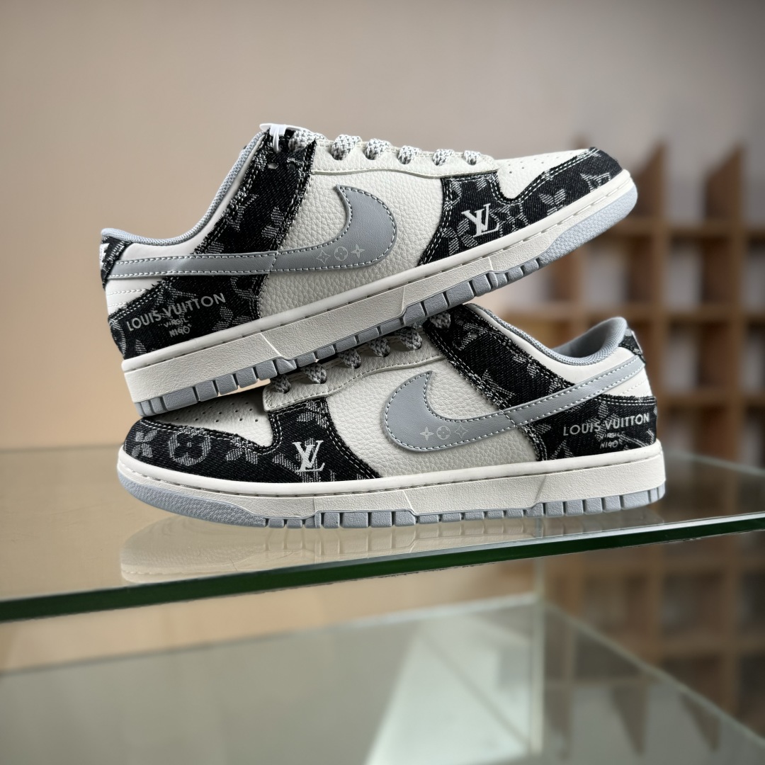 280 Nike SB Dunk Low LV联名 黑牛仔印花  低帮休闲板鞋 JP1628-020